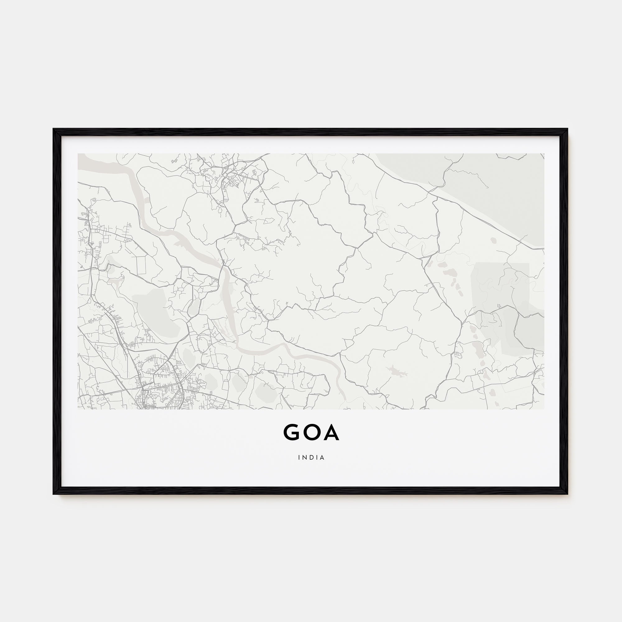 Goa Map Landscape Poster