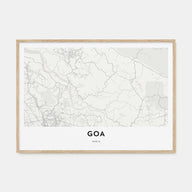 Goa Map Landscape Poster