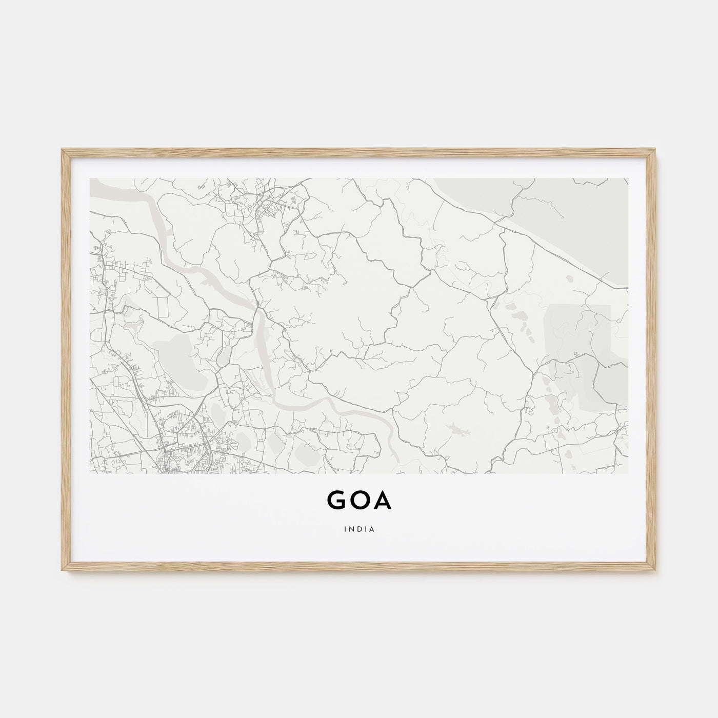 Goa Map Landscape Poster