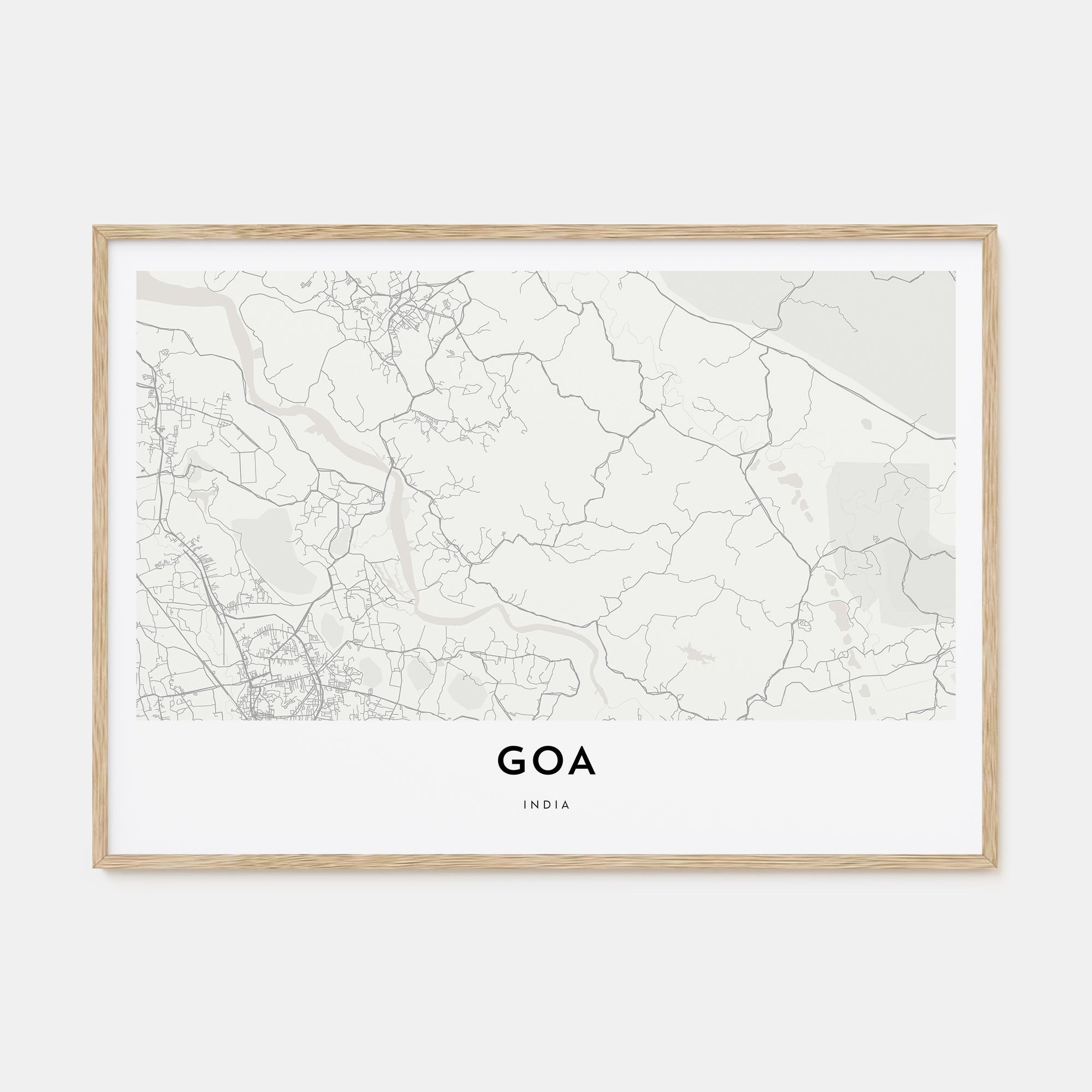 Goa Map Landscape Poster