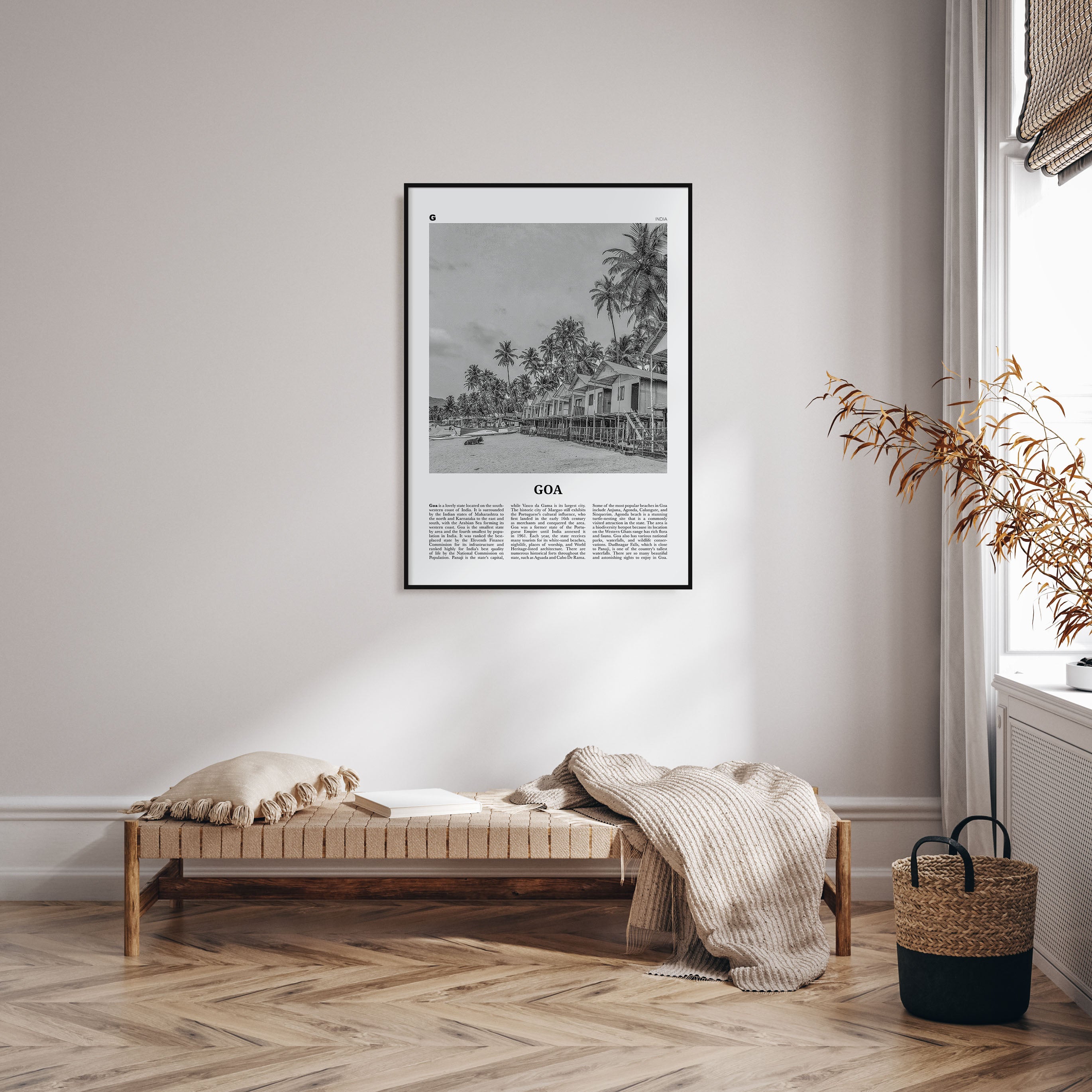 Goa Travel B&W No 1 Poster