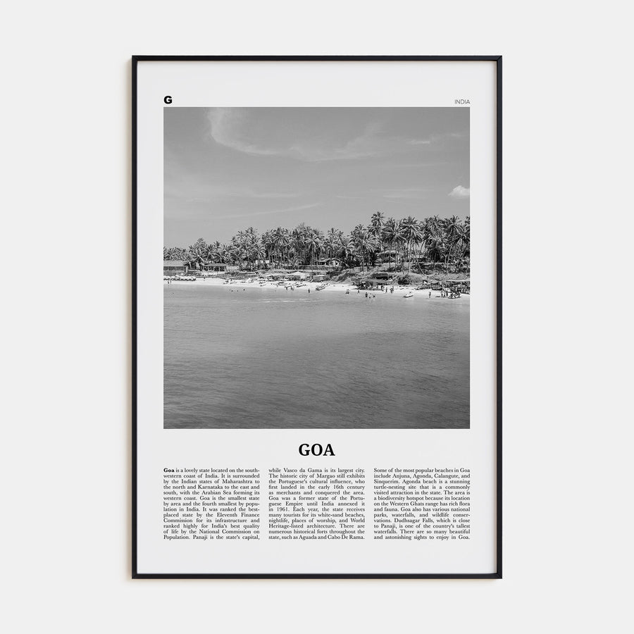 Goa Travel B&W No 2 Poster