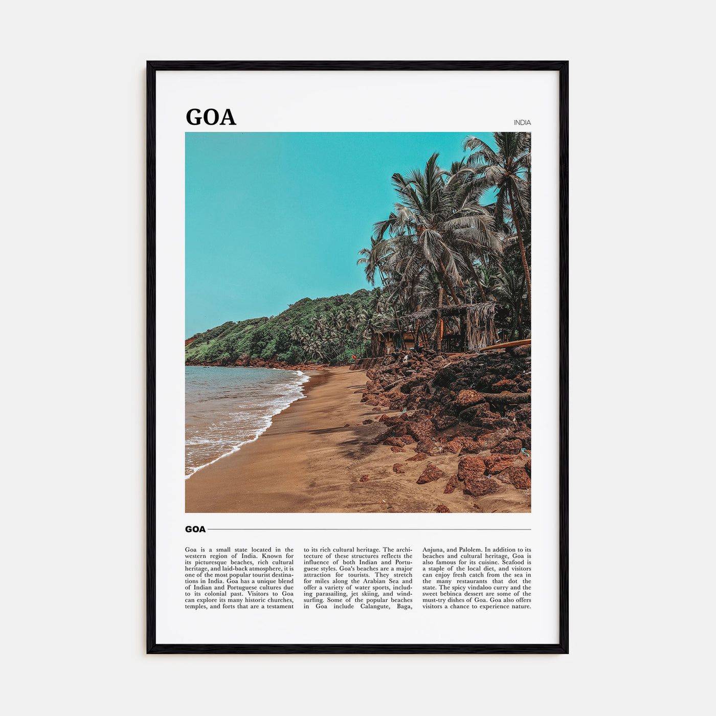 Goa Travel Color Poster