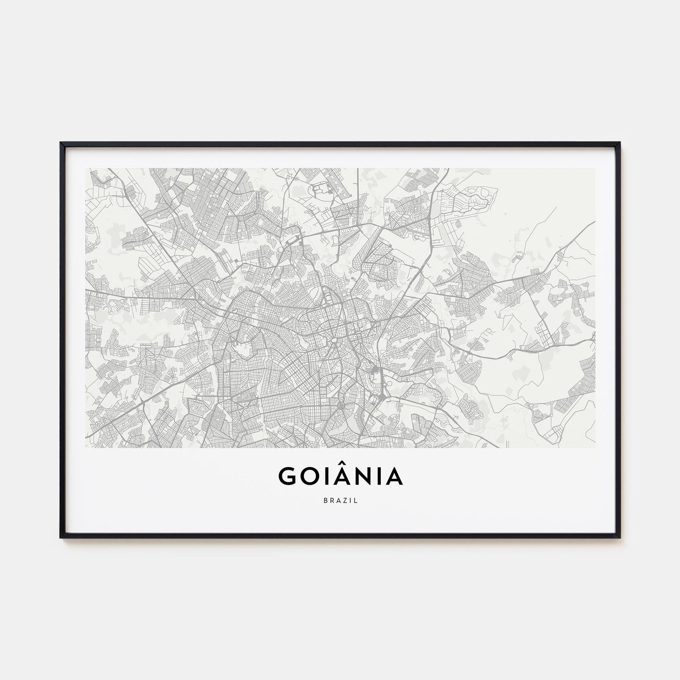 Goiânia Map Landscape Poster