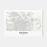 Goiânia Map Landscape Poster