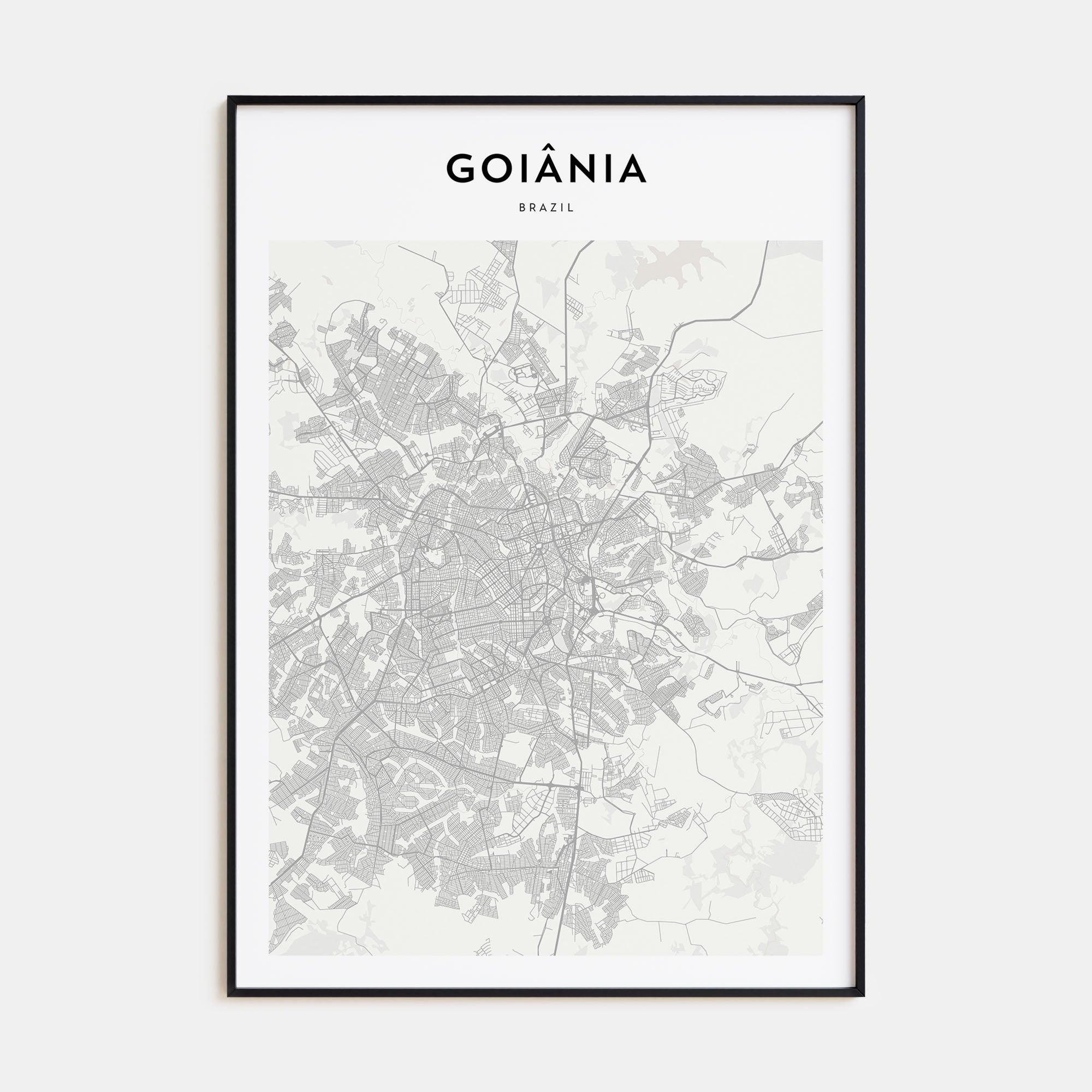 Goiânia Map Portrait Poster