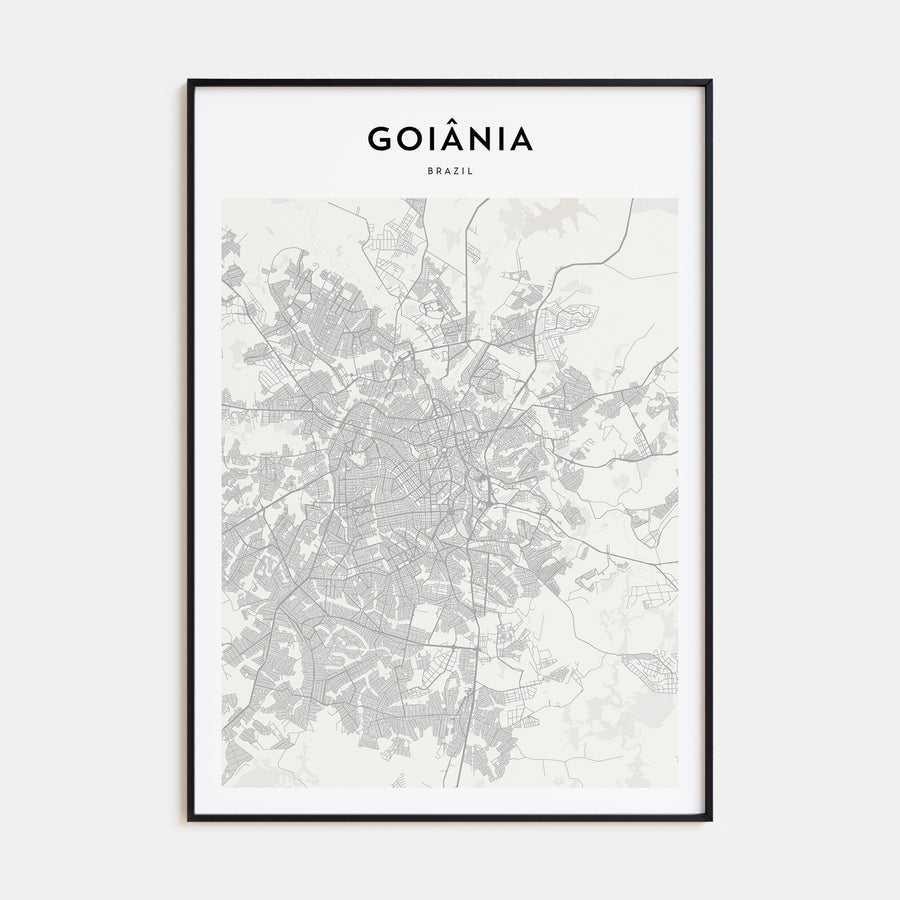 Goiânia Map Portrait Poster