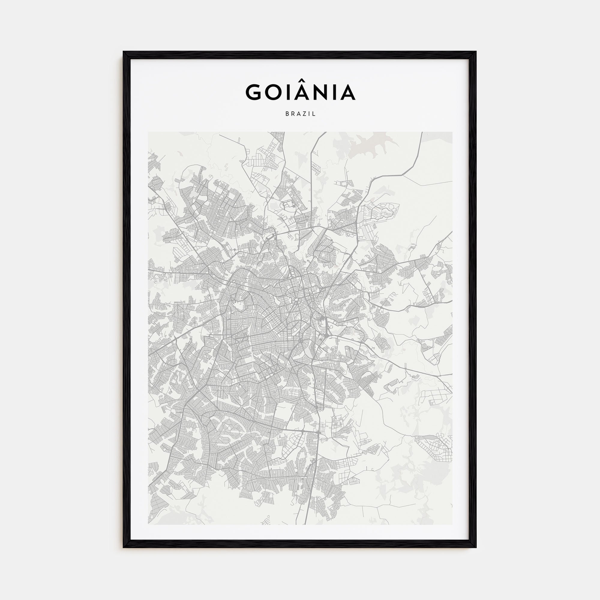 Goiânia Map Portrait Poster