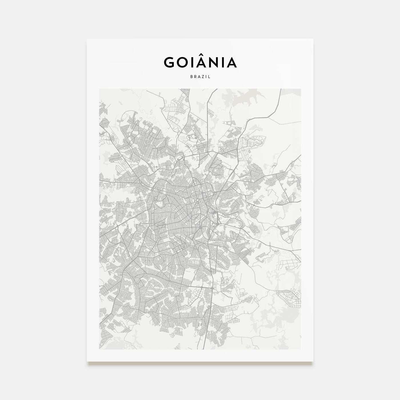 Goiânia Map Portrait Poster