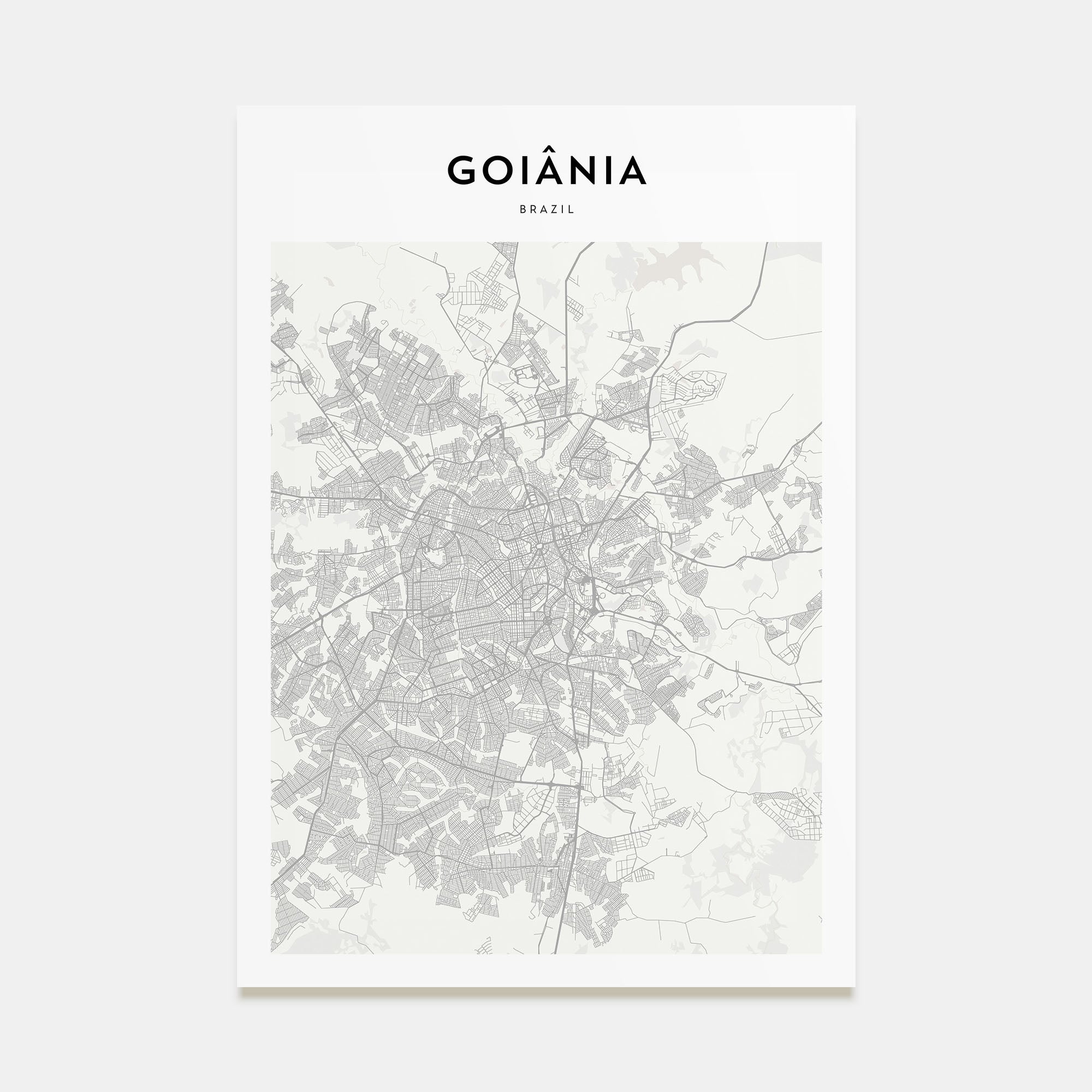 Goiânia Map Portrait Poster