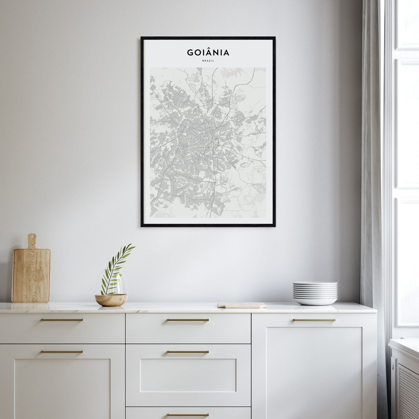 Goiânia Map Portrait Poster