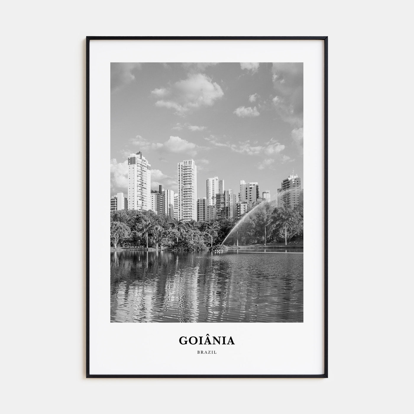 Goiânia Portrait B&W Poster