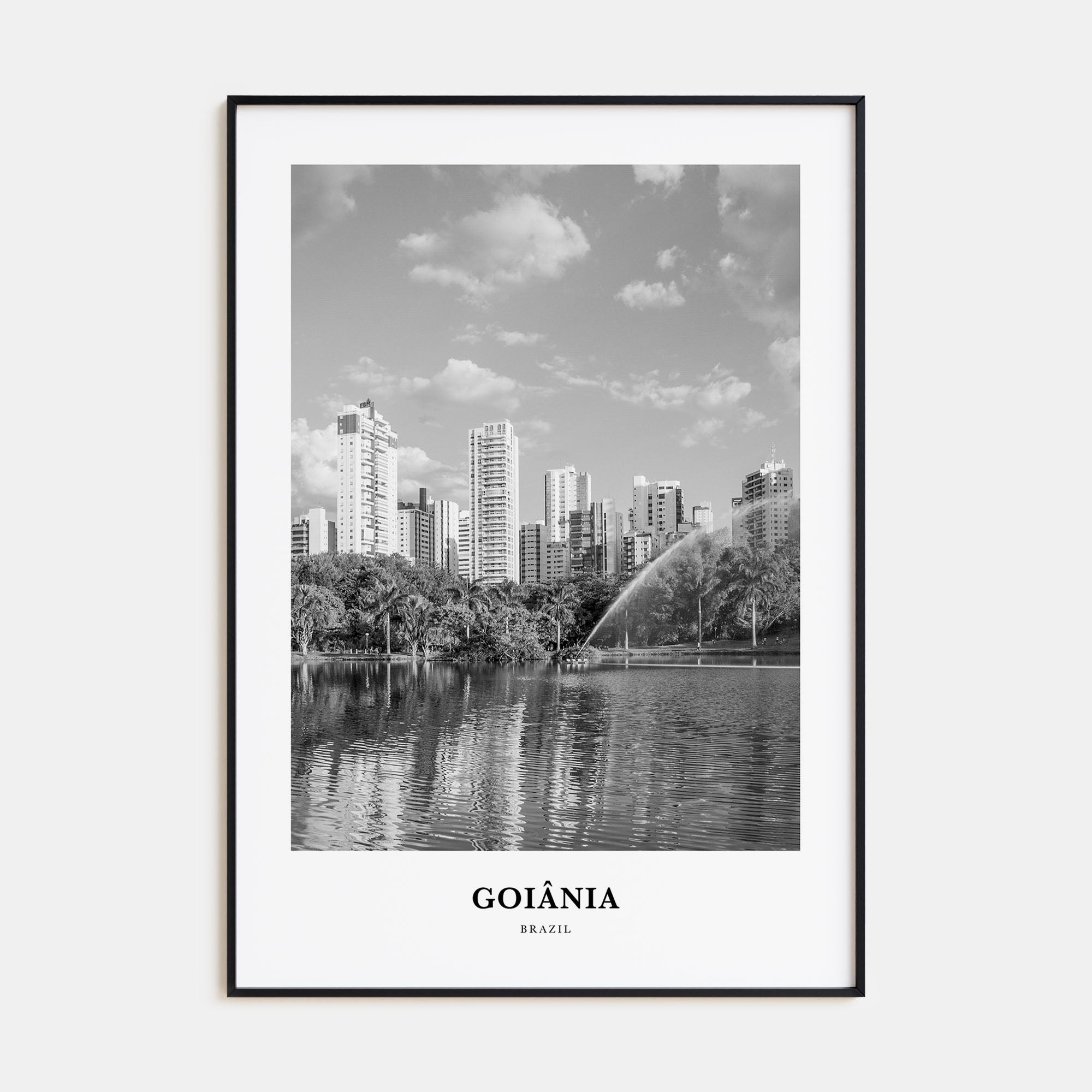 Goiânia Portrait B&W Poster