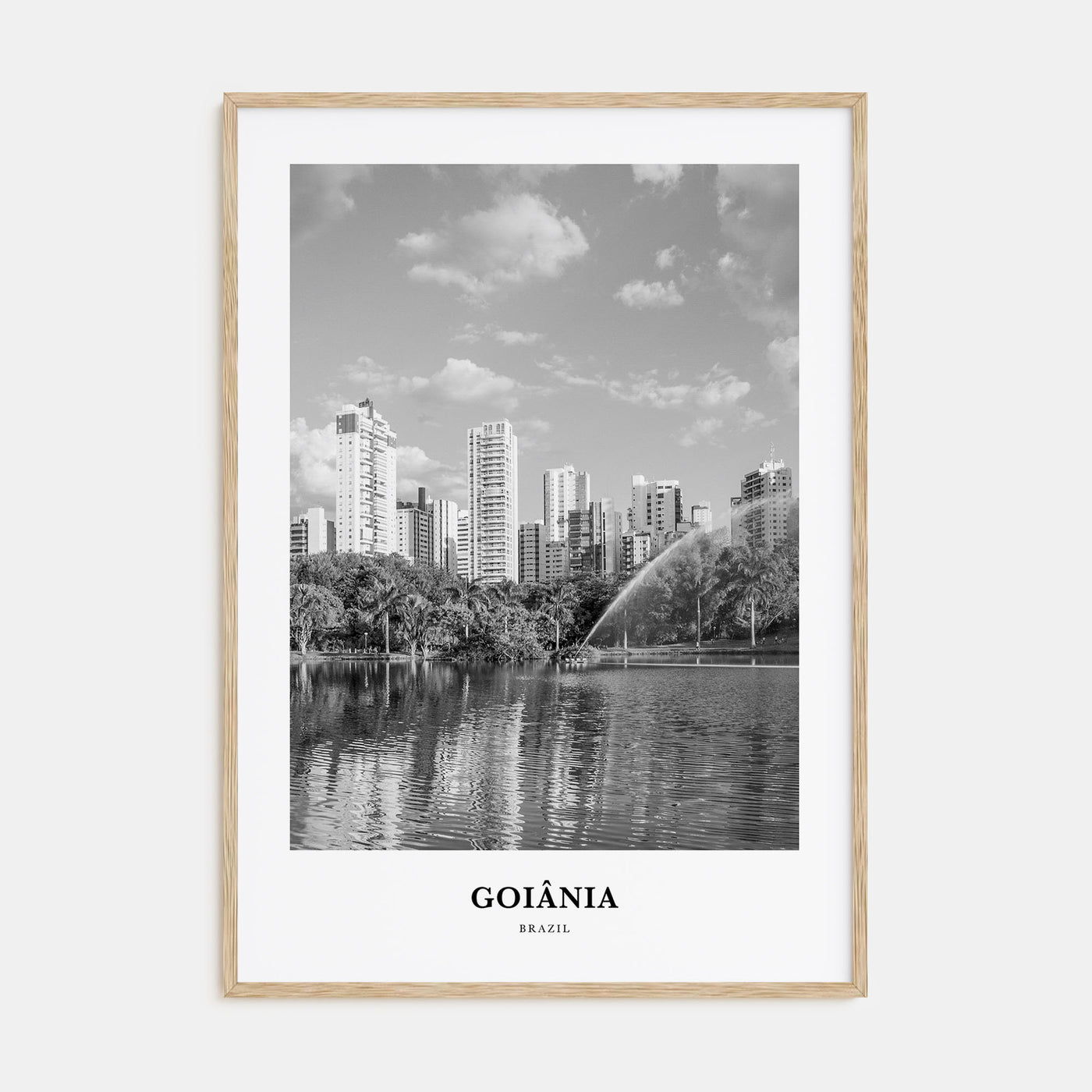 Goiânia Portrait B&W Poster