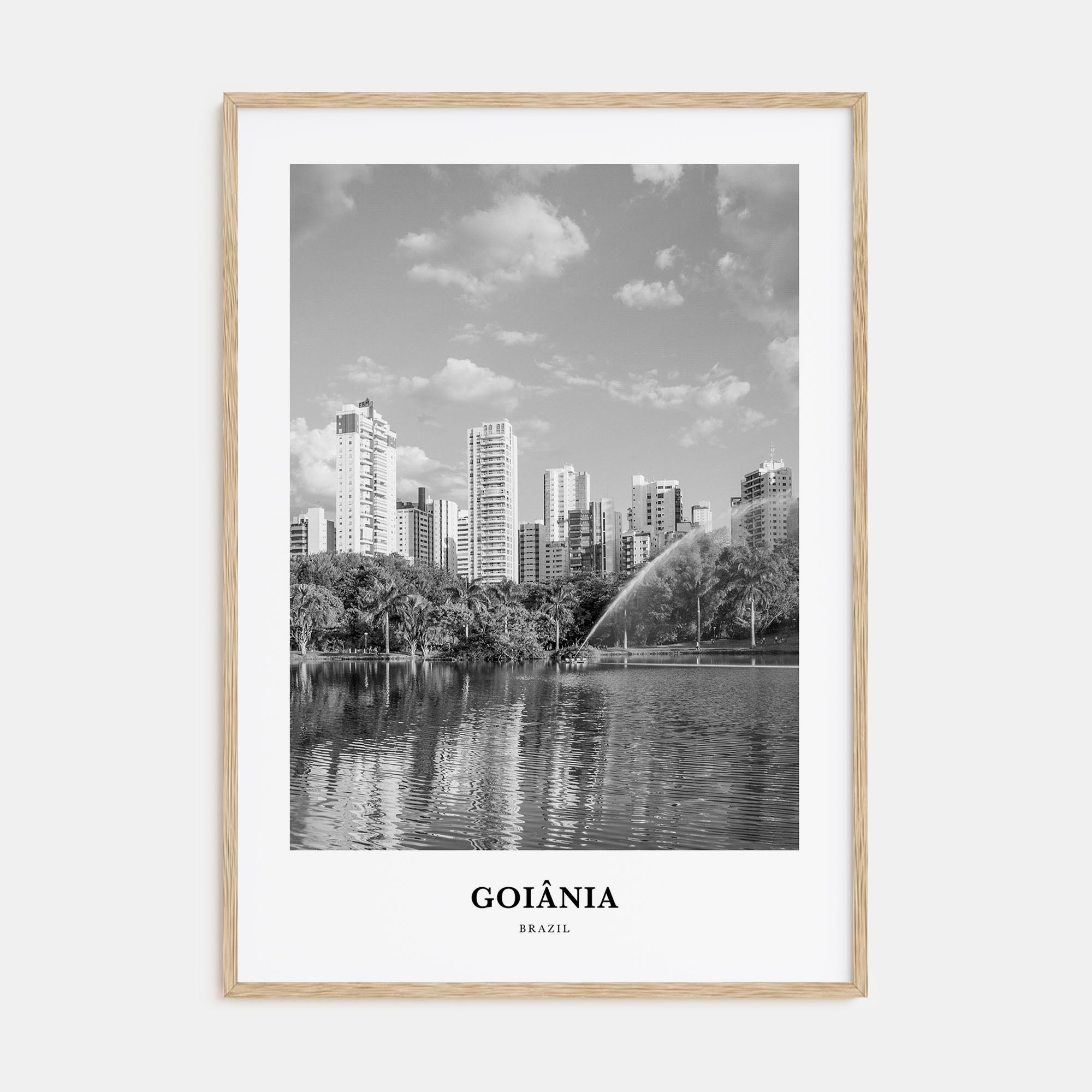 Goiânia Portrait B&W Poster