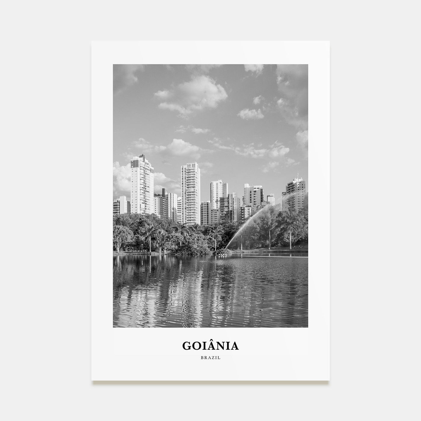 Goiânia Portrait B&W Poster