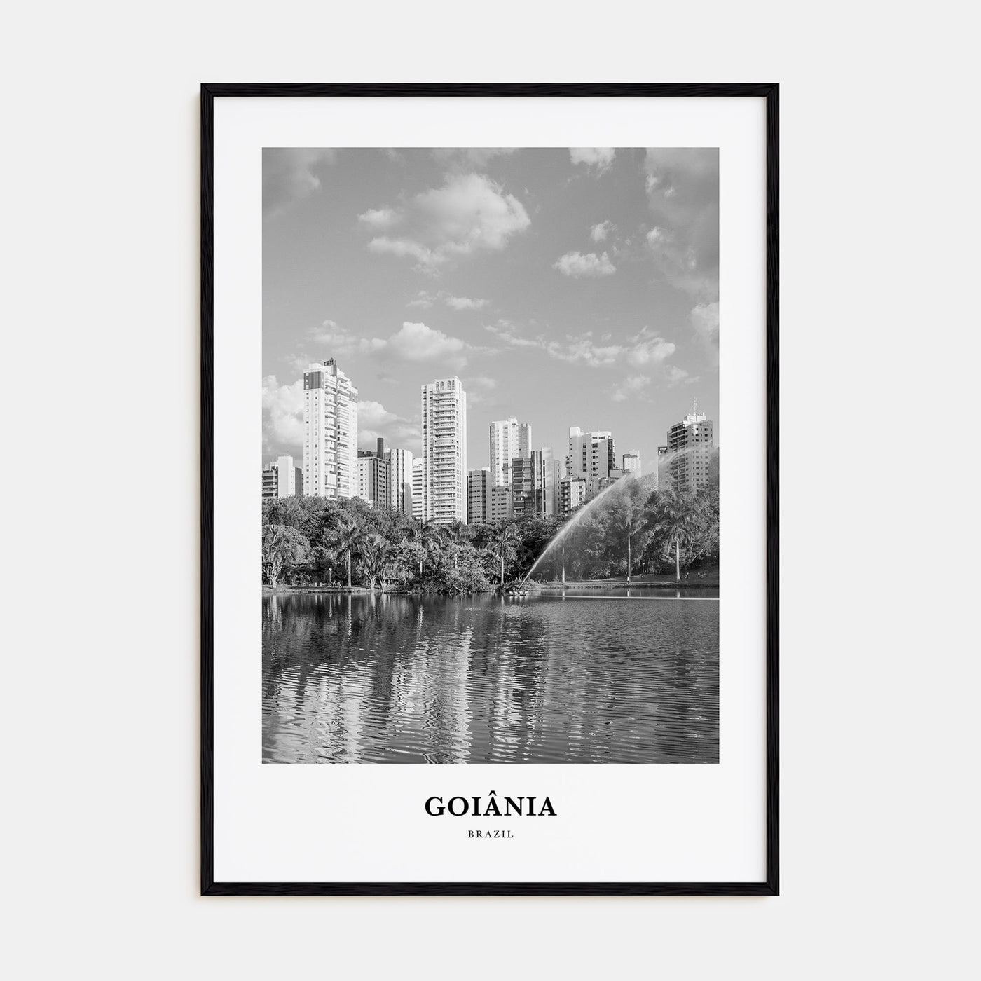 Goiânia Portrait B&W Poster