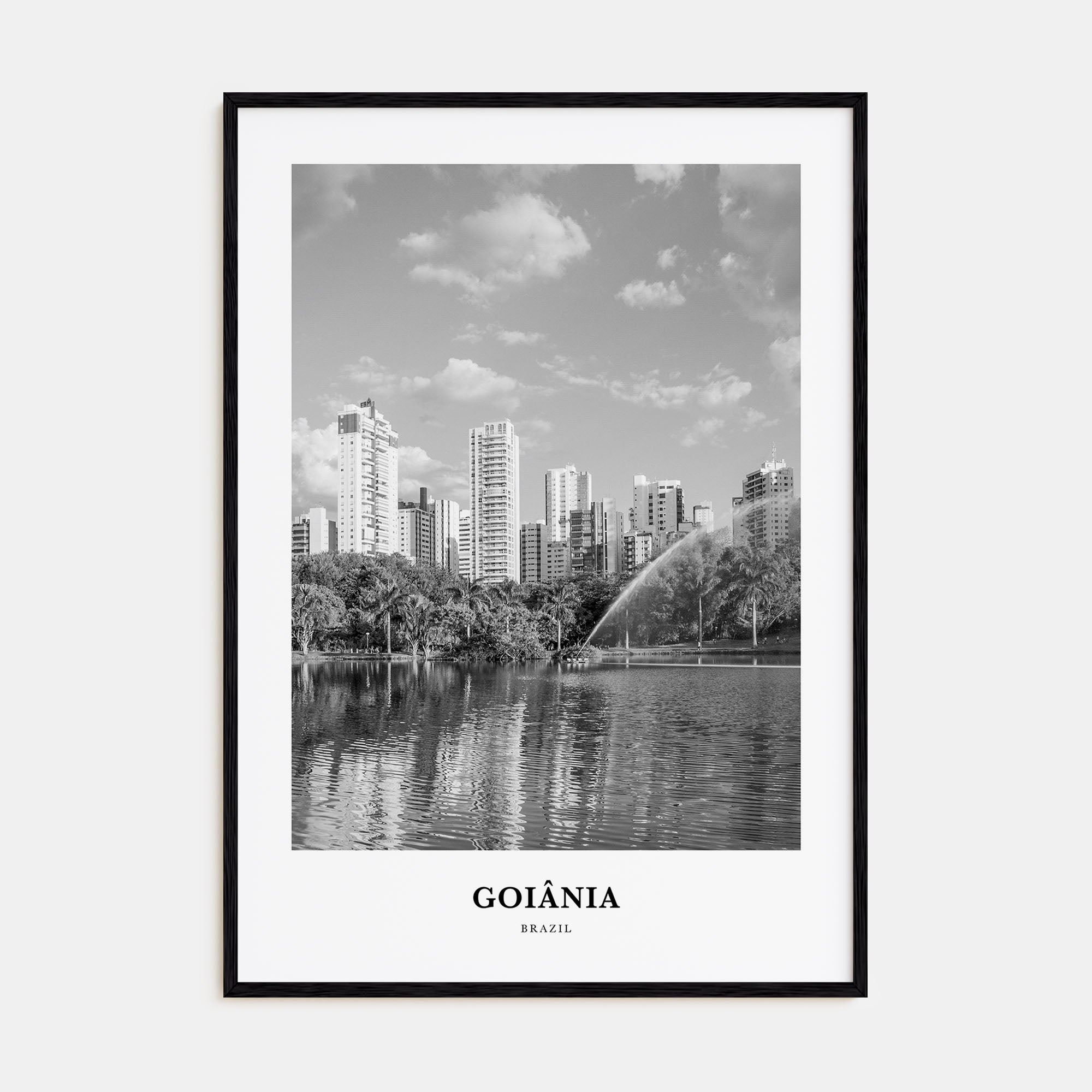 Goiânia Portrait B&W Poster