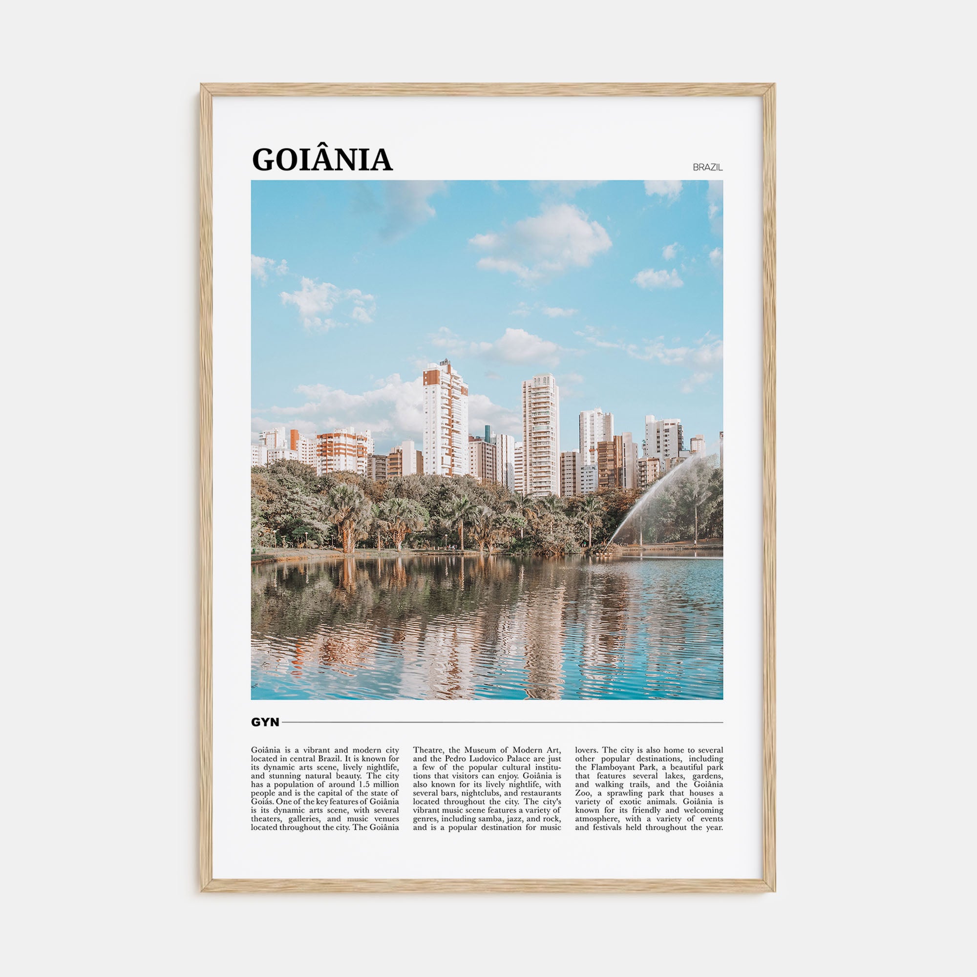 Goiânia Travel Color Poster