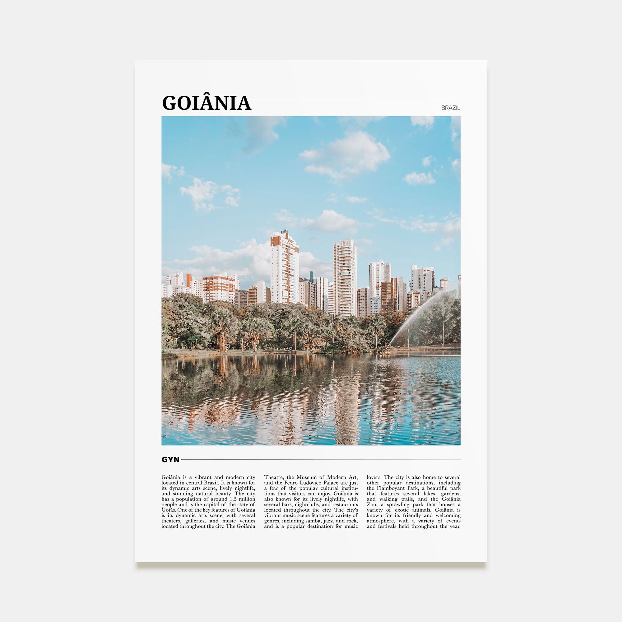 Goiânia Travel Color Poster