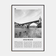 Gold Beach Travel B&W Poster