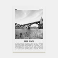 Gold Beach Travel B&W Poster