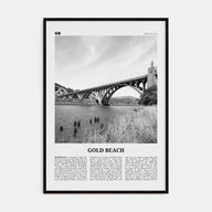 Gold Beach Travel B&W Poster