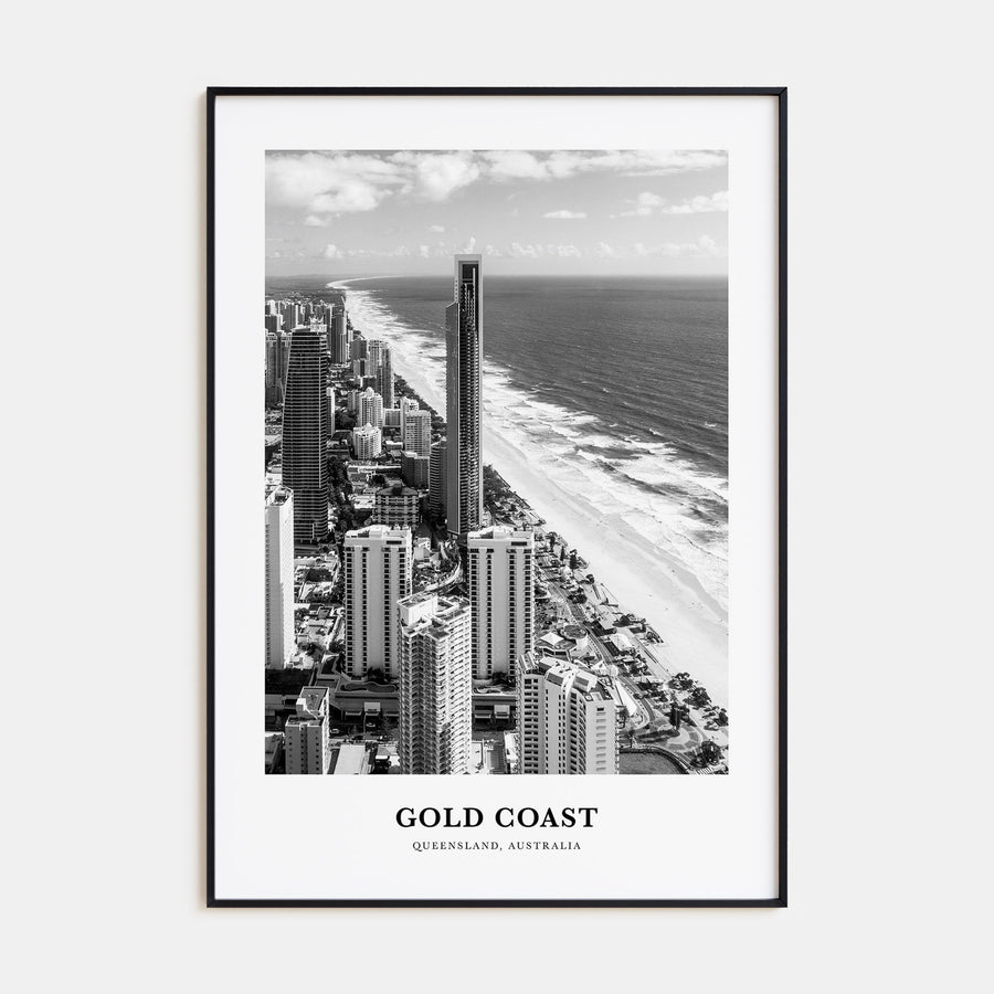 Gold Coast Portrait B&W Poster