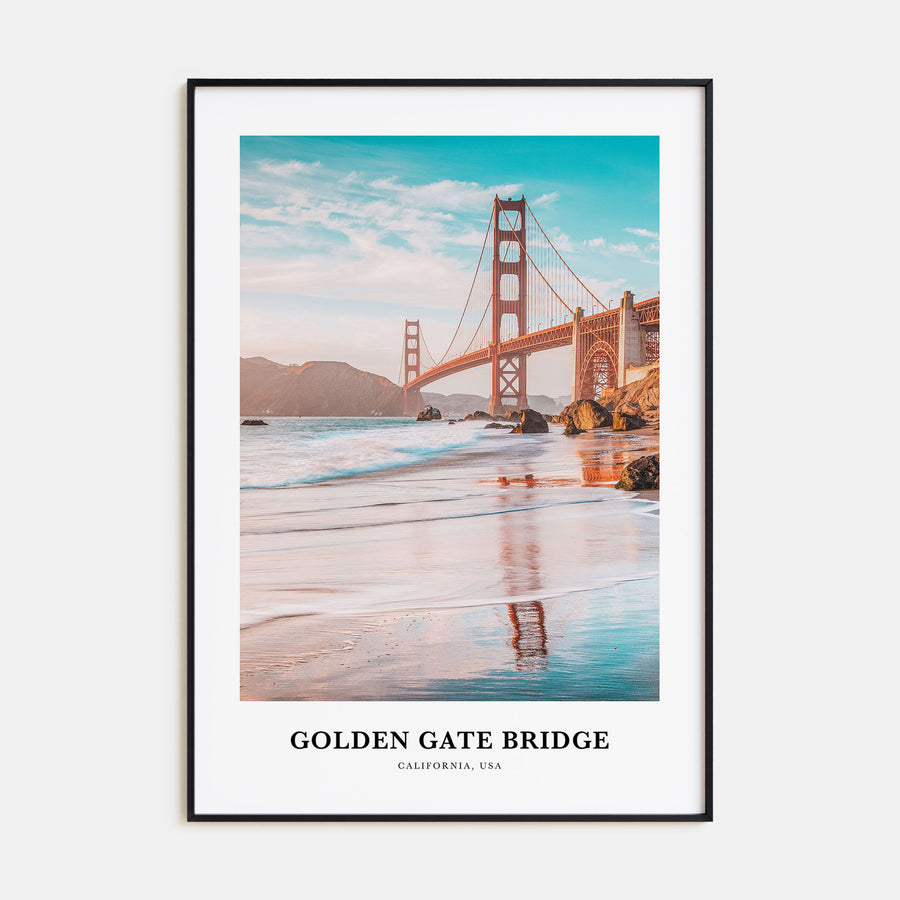 Golden Gate Bridge Portrait Color Poster