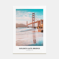Golden Gate Bridge Portrait Color Poster