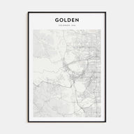 Golden Map Portrait Poster
