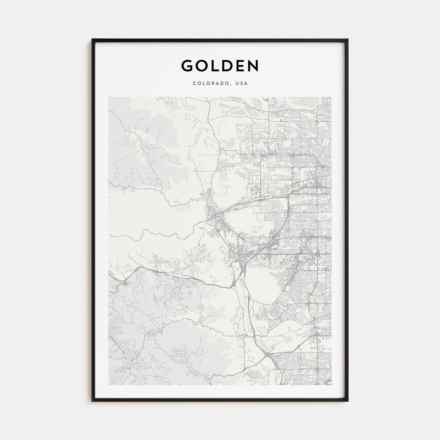 Golden Map Portrait Poster