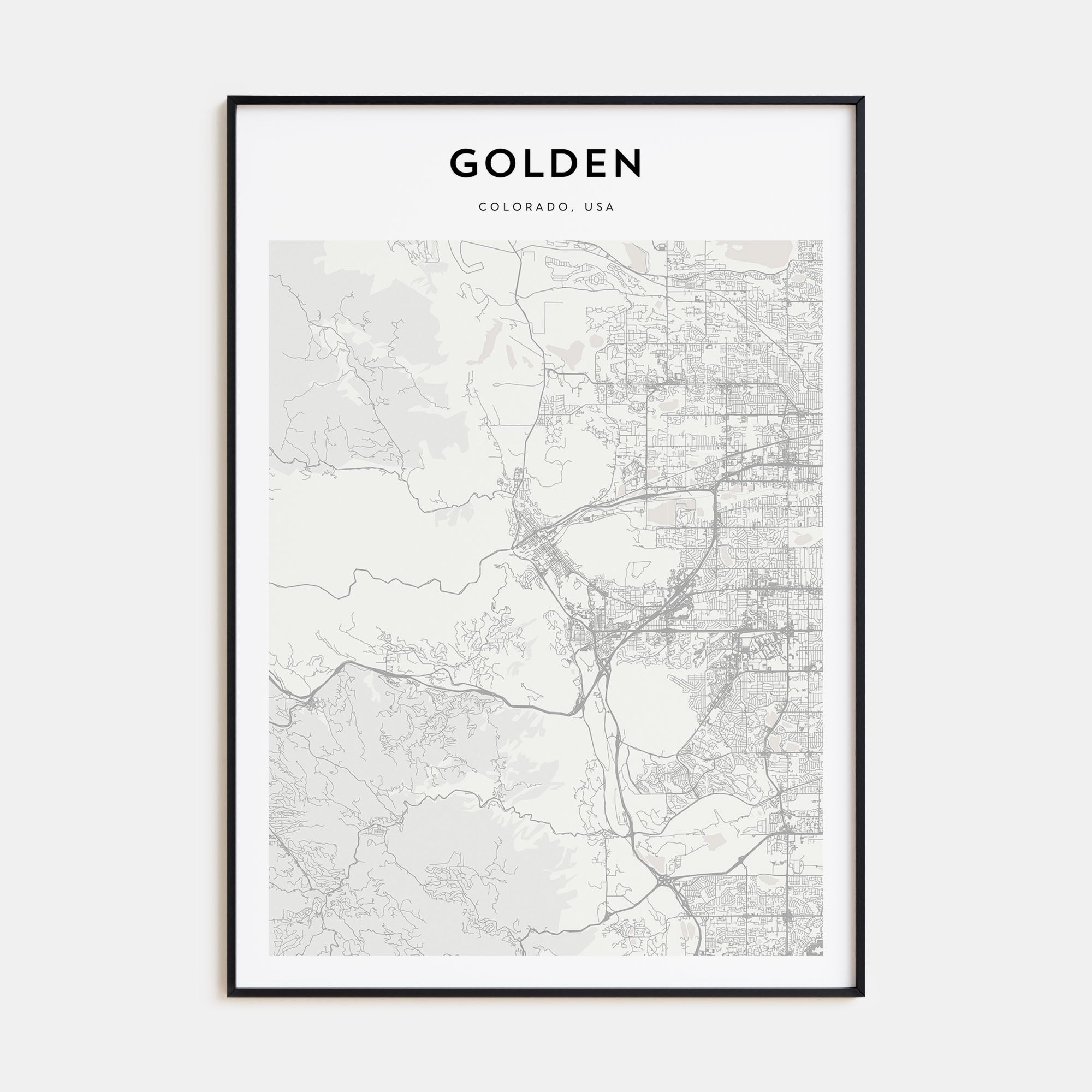 Golden Map Portrait Poster