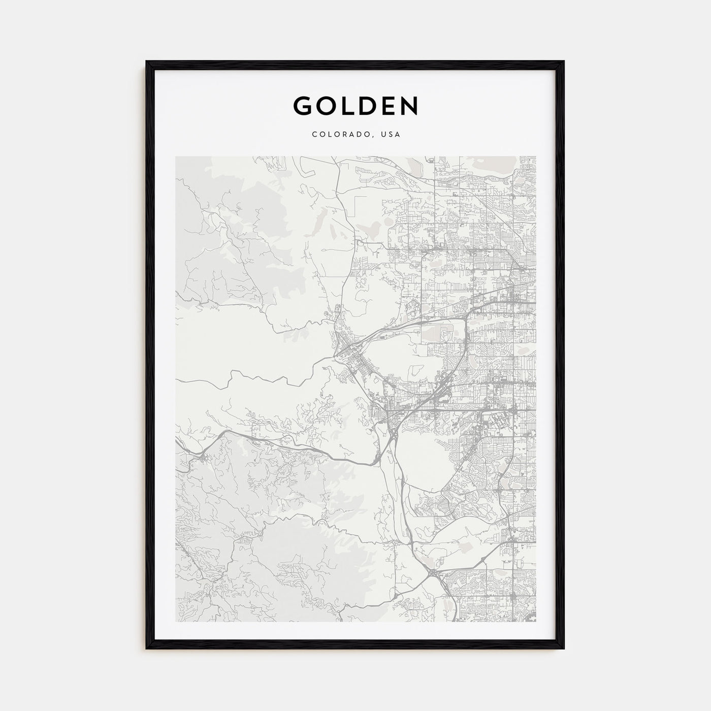 Golden Map Portrait Poster