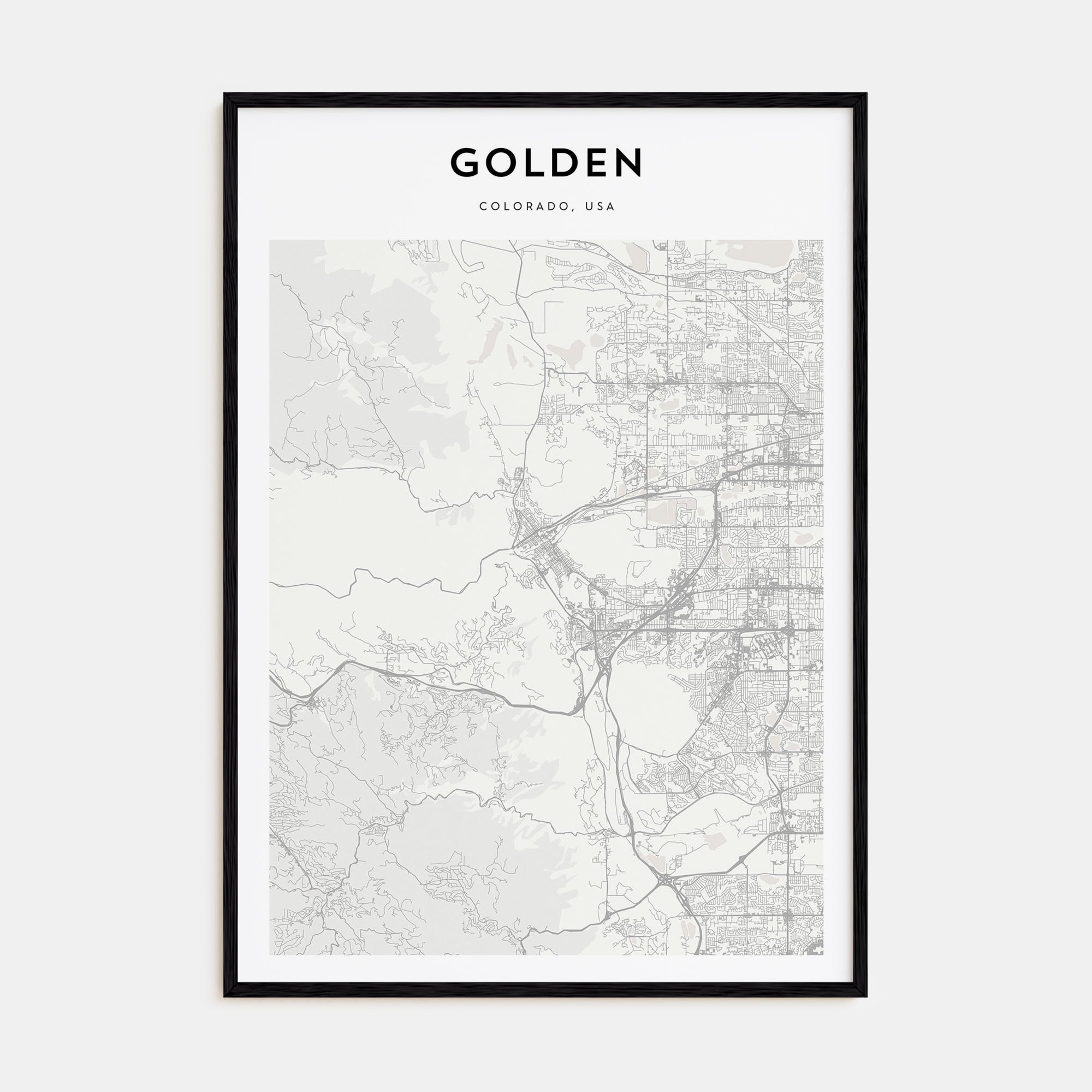 Golden Map Portrait Poster