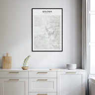 Golden Map Portrait Poster