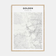 Golden Map Portrait Poster