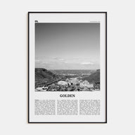 Golden Travel B&W Poster