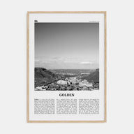 Golden Travel B&W Poster