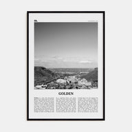 Golden Travel B&W Poster