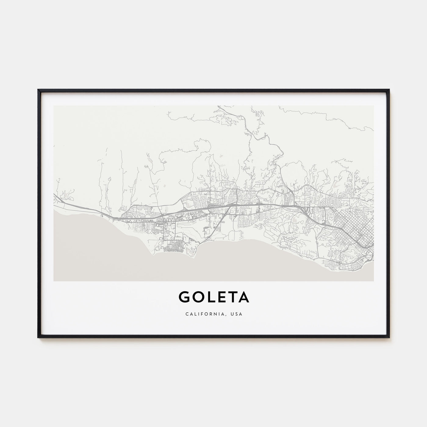 Goleta Map Landscape Poster