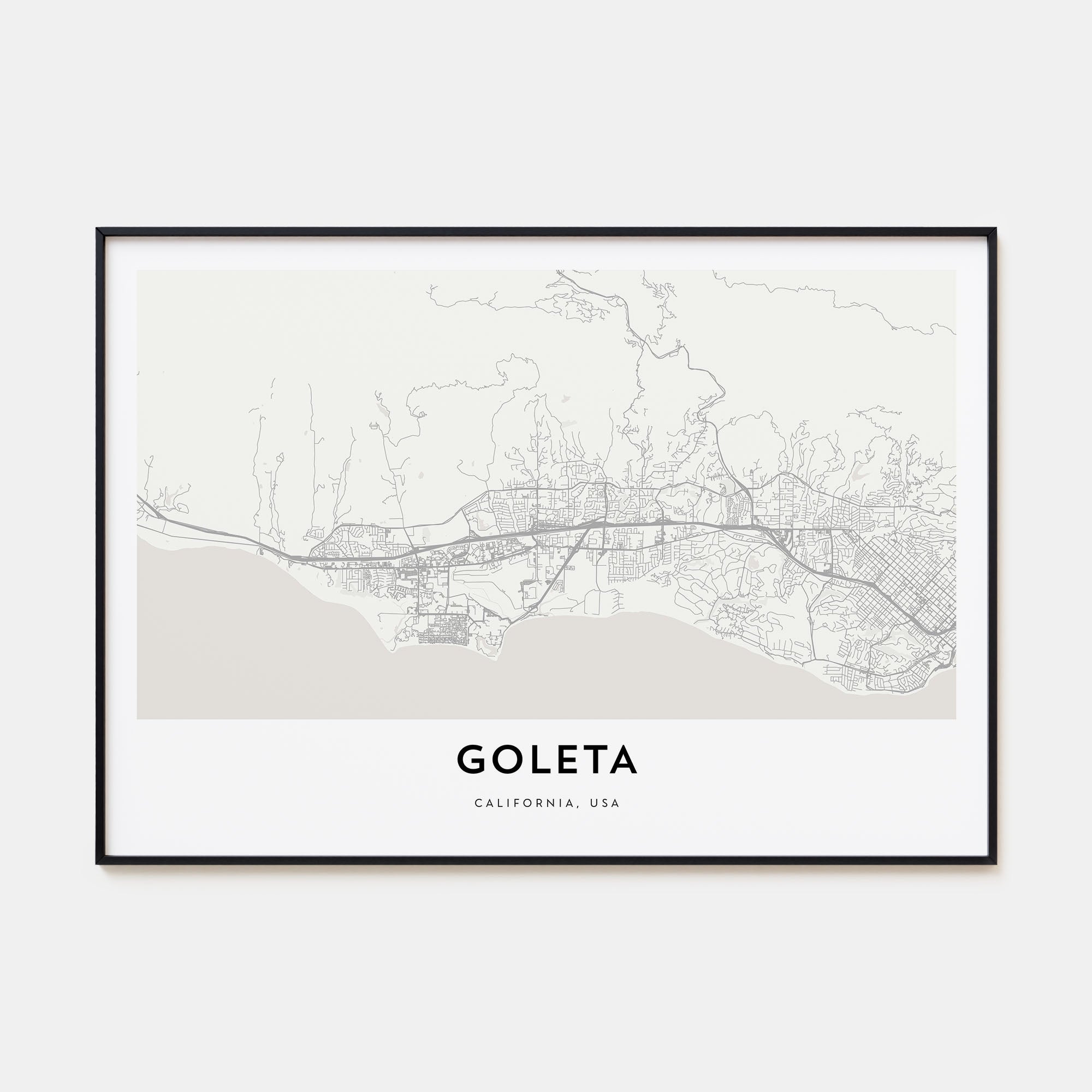 Goleta Map Landscape Poster