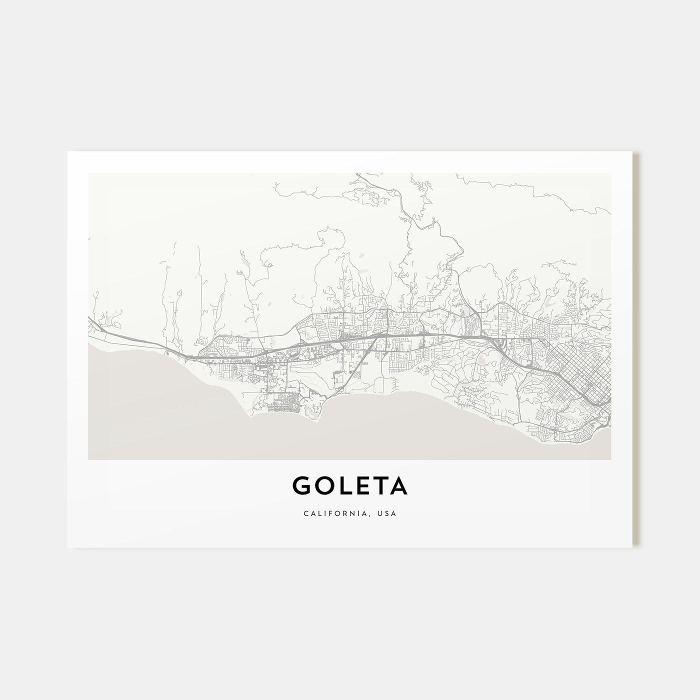Goleta Map Landscape Poster