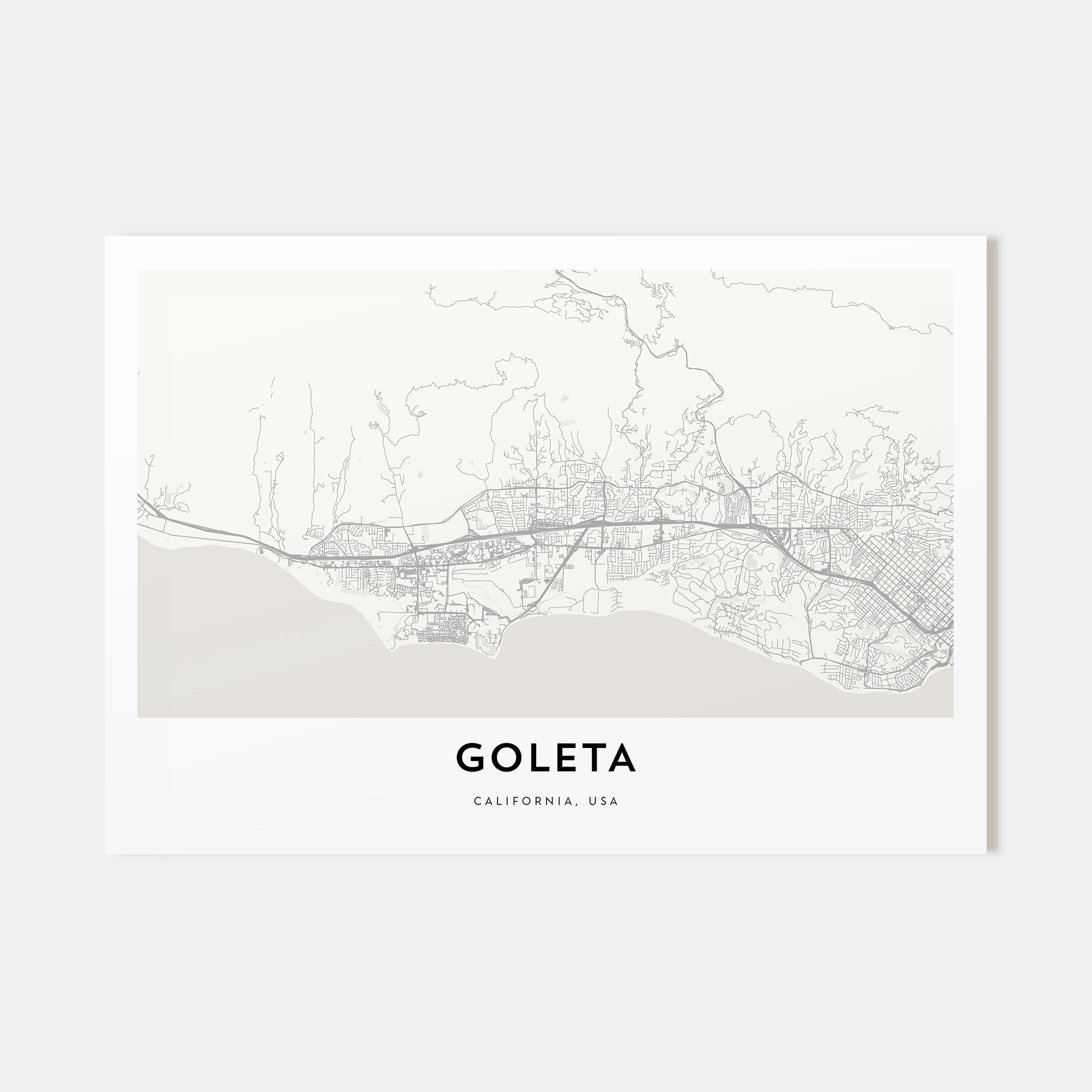Goleta Map Landscape Poster