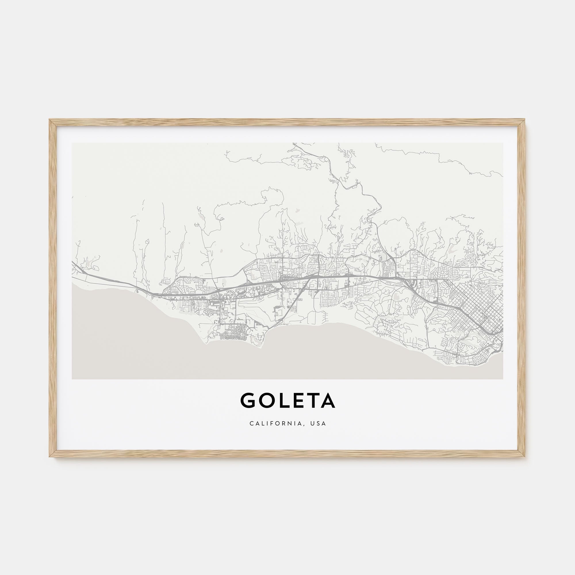Goleta Map Landscape Poster