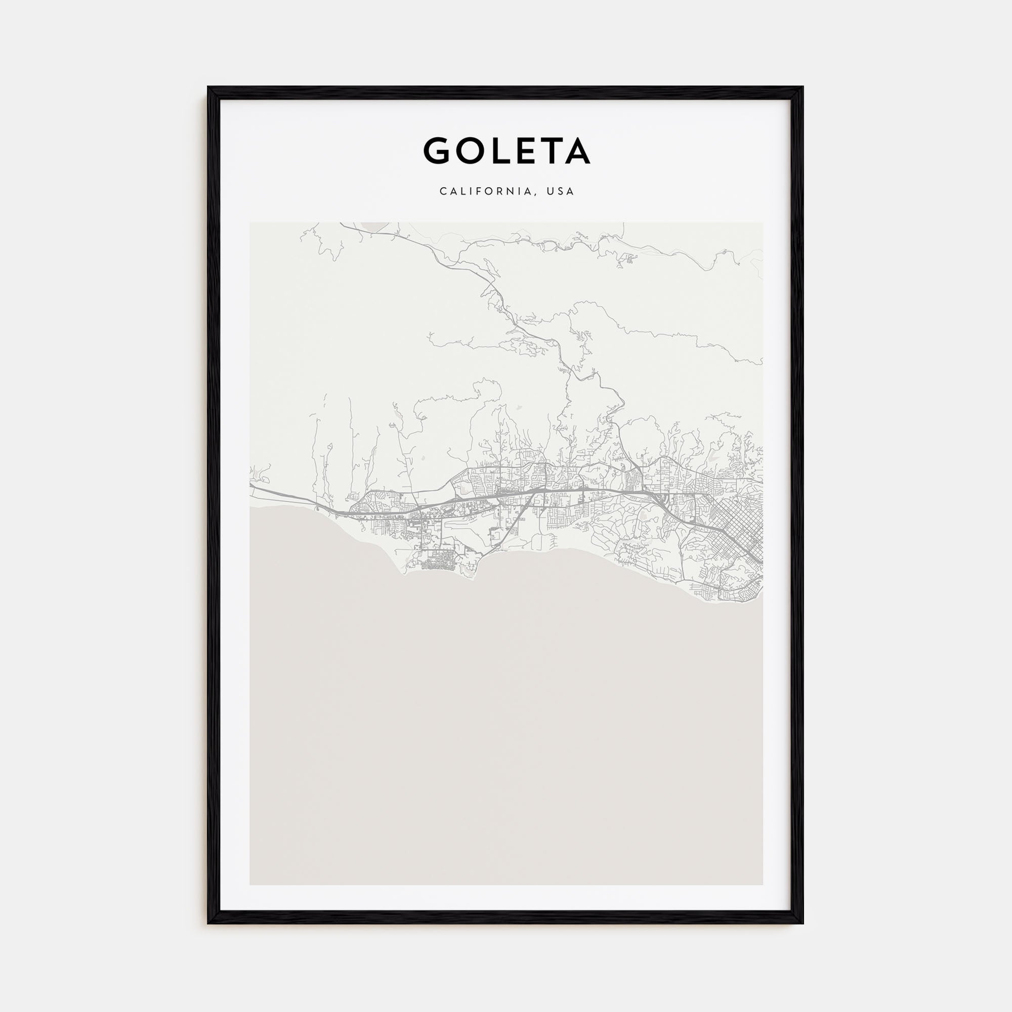 Goleta Map Portrait Poster