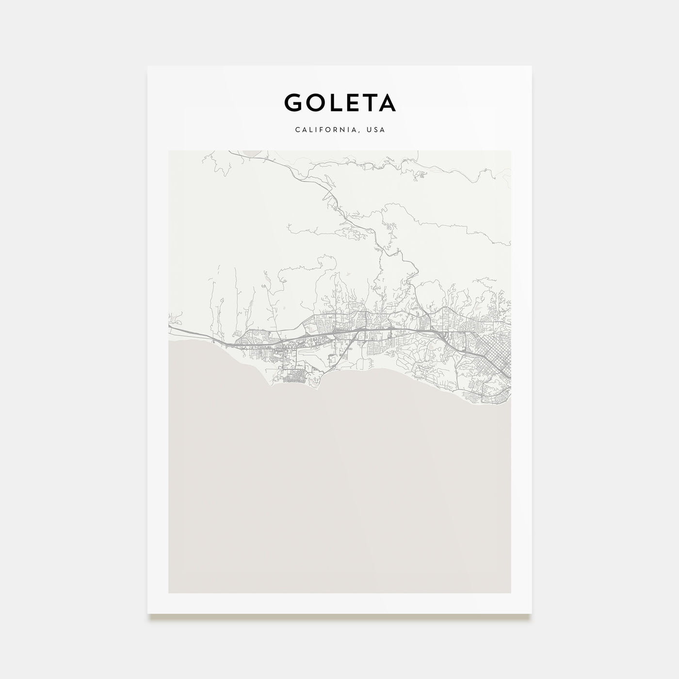 Goleta Map Portrait Poster
