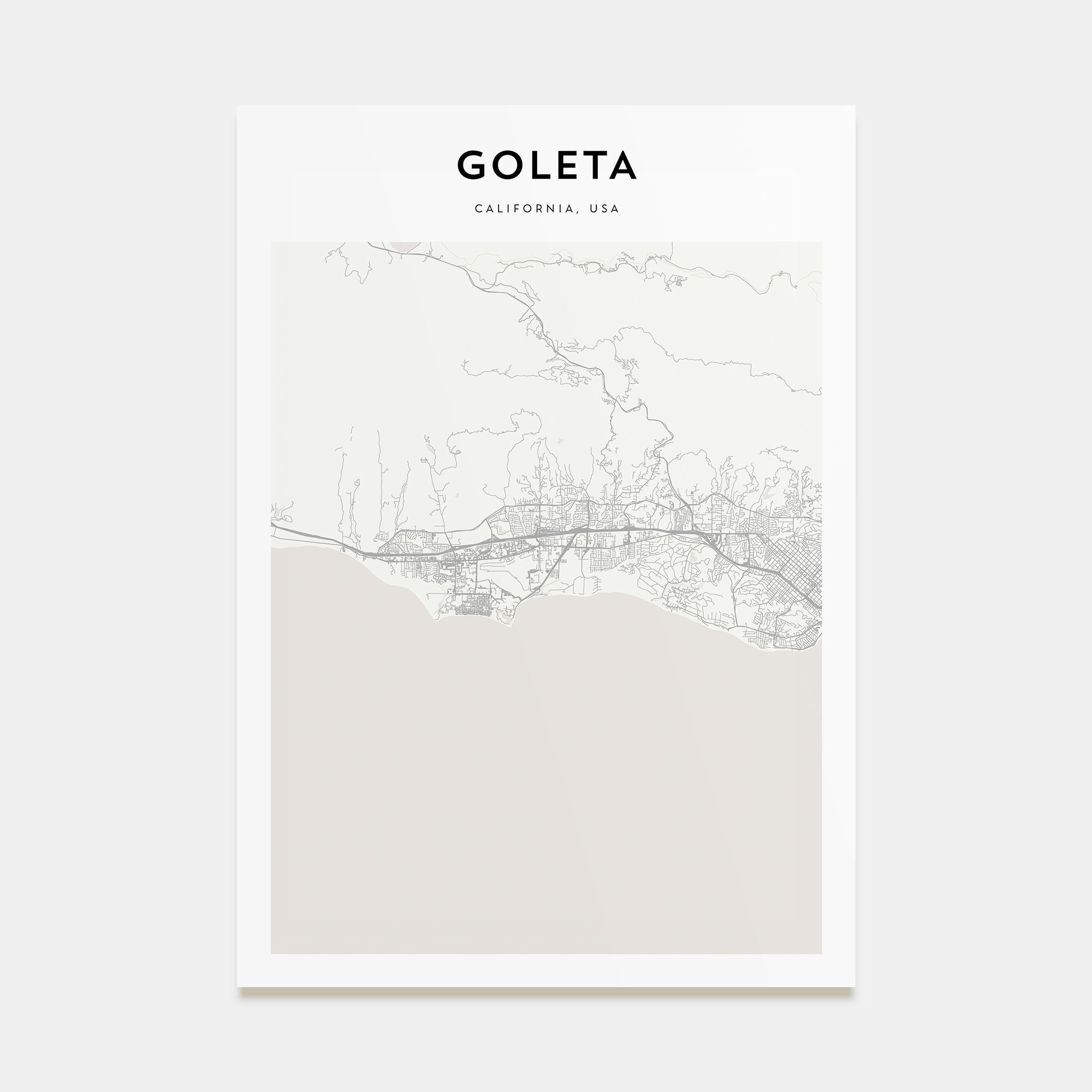 Goleta Map Portrait Poster