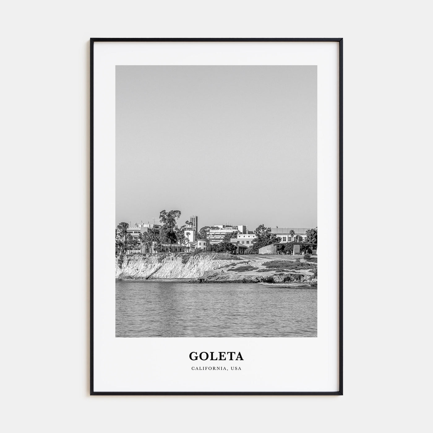 Goleta Portrait B&W Poster