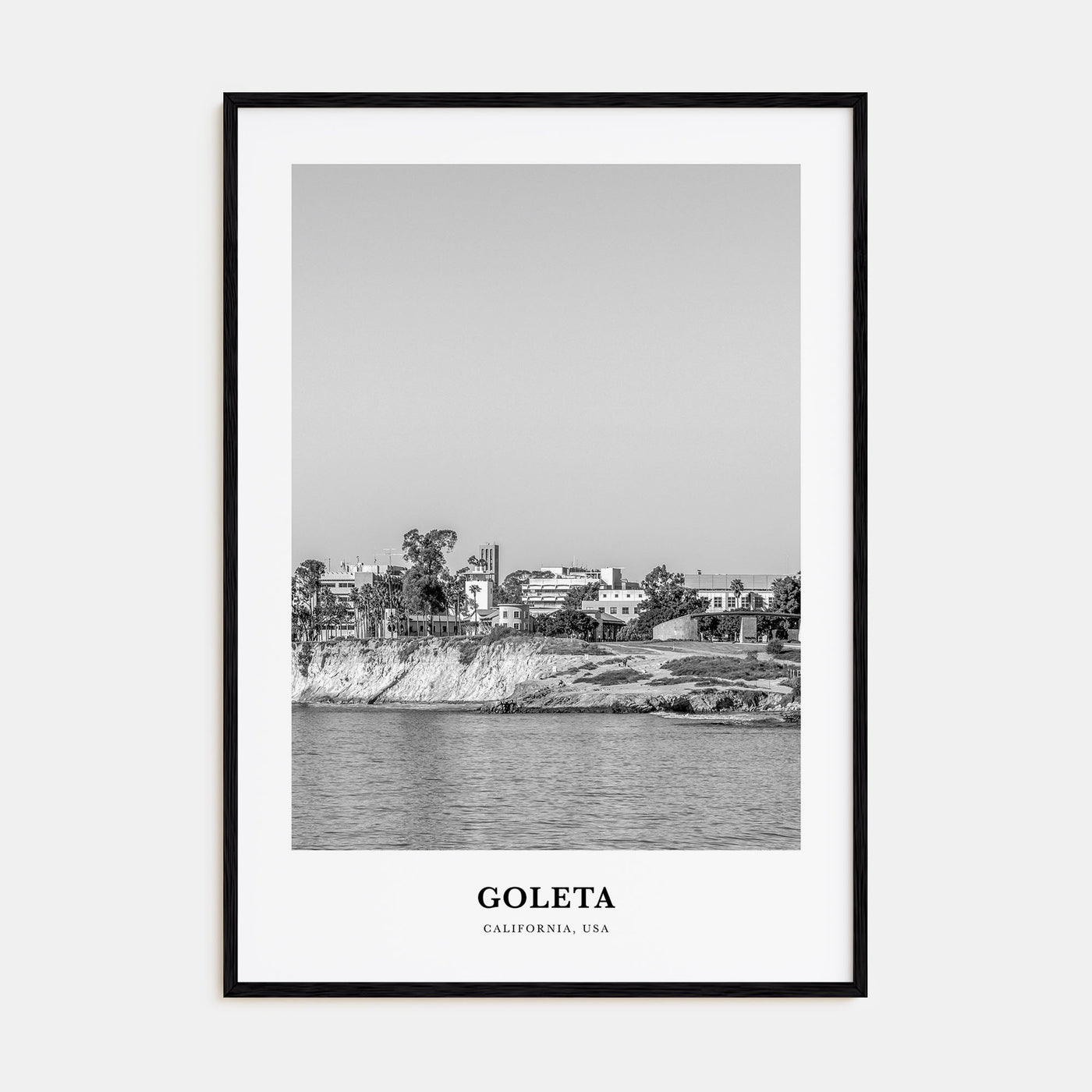 Goleta Portrait B&W Poster